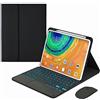 GUPENAA Custodia con Tastiera per Huawei Matepad PRO 12.6 con Touchpad, Tastiera Magnetica Rimovibile Wireless Retroilluminata Bluetooth con Portamatite,Nero
