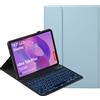 YKWXSC Custodia per tastiera per Lenovo Idea Tab Plus 12,1 Pollici Tablet TB365FC, QWERTY layout, 7 colori illuminati staccabile tastiera senza fili cover, Blu