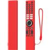 Generico Custodia per Xiaomi XMRM-P3, cover in morbido silicone per telecomando, custodia protettiva antiscivolo con cordino (Rosso)