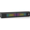 r2digital 2 in 1 SOUNDBAR o MINI CASSE STEREO 10W BLUETOOTH USB 3,5 LED RGB AUTO ALIMENTATA BARRA SOUND ALTOPARLANTE per Televisore, Computer, Notebook, Tablet, Monitor