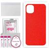apgo BACK SKIN Film Pellicola protettiva Protezione Posteriore per Apple iPhone 11, skin sticker film foil vinyl Rosso pastello opaco