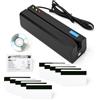 EIMSOAH MSR605X Lettore di Carte a Banda Magnetica Encoder a Scorrimento USB 3 Tracce Lettura Scrittura Traccia 1 2 3 con Indicatore LED Cicalino