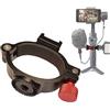 Peastrex Adattatore per pattino freddo con morsetto ad anello per Dji OM4 3, supporto per microfono con giunto cardanico per OSMO Mobile 4 3 2 1 Applicato al microfono video Rode, faretto LED, vlogging