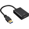 puseky Adattatore da USB a HDMI, adattatore da USB 3.0/2.0 a HDMI, uscita audio video multi-display Full HD 1080p, adattatore convertitore multi monitor compatibile con Windows XP/7/8/8.1/10/11 per PC,