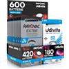 Udivita 600 Batterie per Apparecchi Acustici Misura 675 PR44 Blu Zinco-Aria Phono Pulse Technology in 10 Blister da 6 Pile - 600 Batterie: 420 Rayovac + 180 Udivita