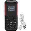Ouitble Mini Telefono Cellulare 2G GSM Bluetooth per Anziani con Schermo da 0,66 Pollici, Telefono Cellulare Portatile Dual SIM Lettore Musicale Bluetooth Funzione di Vocale per (Nero Rosso)