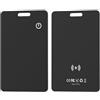 Generic Scheda di localizzazione a portafoglio, ultra sottile, con tag anti-smarrimento per Smart Phone Find My dispositivo compatibile Bluetooth, ricarica wireless (nero) opaco