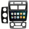 WOMGKDA Android 15 Touch screen Radio per Kia Sportage 2 2007-2009 9 Pollici Car Stereo Lettore con Bluetooth SWC FM RDS Car Radio AHD WIFI DVR GPS Ventola di raffreddamento(2+32G)