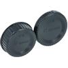 vhbw set di copriobiettivi compatibile con Nikon D3400, D4s, D3300, D4, D3100, D500, D3200 fotocamera - Tappo posteriore e per corpo macchina nero