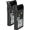 vhbw 2x batteria compatibile con Midland CT790 radio (1700mAh, 7,4V, Li-Ion) + clip
