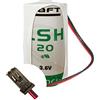My Brand Maxxistore - Saft batteria litio Antifurto Allarme Elkron Bat80009-3,6 V 13AH - LSH20 - ER34615M - Connettore AMP MODU II 280358-0