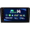 XTRONS Autoradio GPS Android 14 per Audi A3, 4GB RAM + 64GB, WiFi, 4G, DAB+, CarPlay