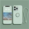 Ykerey Custodia per iPhone 13 mini con 360° Regolabile Anello Supporto Cover Ultra Sottile TPU Antiurto Silicone Protettiva Cover con Laccio per iPhone 13 mini, Verde Chiaro