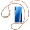 SIMao Cover Collana per Cellulare Compatibile con Samsung Galaxy A7 2018 Custodia Trasparente Silicone con Cordino Necklace Case Antiurto Cover Custodia da Collo Custodia con Cordino,Arcobaleno