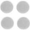 AntDau71® - 4 Pezzi Casse Da Incasso Audio Per Soffitto Filodiffusione Speaker Altoparlante Di Colore Bianco - 20 watt - 18cm