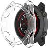 RuenTech Custodia compatibile con Garmin Forerunner 745, pellicola protettiva per display, in TPU, resistente ai graffi (trasparente)