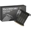 LINKUP - AVA5 Cavo Riser PCIE 5.0 | Pronto per RTX5090 RX9070 GPU | Velocità x16 128GB/s | Compatibile con PCIE 4.0 e WRX80/WRX90E | Angolo Retto Nero 10cm (Lunghezza totale 14cm)
