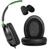 V-MOTA Cuscinetti auricolari + microfono antivento in spugna di ricambio compatibili con cuffie da gioco Turtle Beach Ear Force Recon 50x 50p 50 60p 150 70 70N 70X (1 set) (pelle proteica nera)