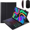 GUPENAA Custodia con Tastiera per Lenovo Tab M10 Plus di Terza Generazione (2022) 10,6 (TB-125FU), 7 Colori Retroilluminati, Tastiera Bluetooth Wireless Rimovibile Magnetica con Mouse,Nero