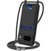FMPCUON Cordino per Cellulare per Google Pixel 8 con Porta Carte con Collana Regolabile Tracolla Silicone Liquido Case Custodia Cover,Nero
