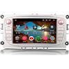 erisin 7 4GB+64GB Android 14 8 Core Autoradio per Ford Focus Mk2 Mondeo Mk4 C-MAX S-MAX Galaxy Bluetooth 5.1 GPS Navigatore Touch schermo Wireless CarPlay Wifi Bluetooth 5.1 DSP Canbus SWC