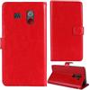Tnviud Premium Custodia Portafoglio in PU Pelle Supporto Caso Guscio Protettiva Cover Flip Skin Case per SweetLink S2 Plus 1.8 (Rosso)