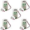 My Brand Maxxistore - Saft 5 batterie al litio size D compatibile Tecnoalarm - 3,6V 13Ah - LSH20 - ER34615M - Connettore Molex 5264-03