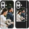 Yoedge Custom Cover Personalizzata Custodia per iPhone 16 6,1 con Foto Testi Disegni, Morbido TPU Silicone Personalizza Case con Immagine, Antiurto Personalizzabili Case per iPhone 16, Nero