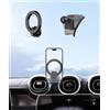 MaserWeller Supporto per telefono da auto per Mercedes Benz Classe C 2023-2025, accessori di classe GLC, rotazione a 360°, compatibile con MagSafe, il supporto per telefono cellulare non influisce