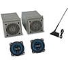 Generico KIT Altoparlanti colore grigio + Casse 80 W Stereo Specifiche + Antenna Specifica per Panda modello 141 prodotte prima del 2003 - PK100-2072G - ANT400400