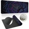 Hixingo Tappetino Mouse XXL/XL/L, 3D Crepa Tappetino Mouse Gaming con Base in Antiscivolo e Bordi Cuciti, Mouse Pad per Casa Ufficio (1000x500x3mm, Colorato)