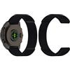 GIOPUEY Nylon Cinturini Compatibile con Garmin Descent G2, Traspirante Sport Loop Cinturino in Morbido Nylon Intrecciato, Donne Uomo - Black