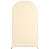 Mateju Sfondo Arco Elastico, Coperture per Arco da Matrimonio, in Tessuto Spandex, Sfondo Fotografia Tinta Unita, Decorazione per Feste di Compleanno, Cerimonie, Banchetti (120x50cm,Beige)