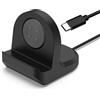 RuenTech Stazione di ricarica compatibile per Google Watch Pixel 2, cavo da 3, 3 m, cavo di ricambio magnetico per Pixel 2, stazione di ricarica smartwatch, accessorio (nero)
