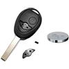 mt key REPAIR kit di riparazione custodia radio chiave telecomando chiave telecomando auto chiave 2 pulsanti bianco + CR2032 batteria per MINI