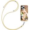 HBRYXJ Cover Personalizzata con Cordino per iPhone 12/12Pro, Personalizzate Custom Case con Foto e Test, Custodia con Laccio Tracolla Cellulare Regolabile e Rimovibile Cordino (Multicolore)