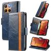 MOJIA Cover per Motorola Moto G17 / G15 / G15 Power, PU Custodia Antiurto Resistente ai Graffi, Custodia Flip Portafoglio per Telefono con Supporto e Slot per Schede. Blu