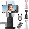 NNBWLMAEE Smart AI Facial Recognition Phone Tripod, Auto Face Tracking & 360° Rotating Tripods Selfie Stick, Smart Tracking Gimbal Tripod with Remote for Video Recording Vlogging Selfie (Black)