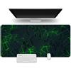 Treer Serie Geometria Artistica Tappetino Mouse XXL/XL/L, Tappetino Mouse Gaming con Base Gomma Antiscivolo e Bordi Cuciti, Mouse Pad per Ufficio e Casa (Verde,800x300mm)