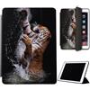 Mixroom - Custodia per iPad Pro 11 Pollici Modello 2018 1a Gen. (A1980 A2013 A1934 A1980) Cover Case Prottetiva Pieghevole Supporto Stand Disegno TIGRE NUOTA LN222