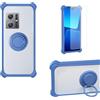 Generic Custodia Comaptibile con SAIET STS571 Case Custodia [ con 9H HD Vetro Temperato] Cover Supporto PC + Silicone CSKB-LAN