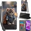 Haninsuze Cover per Nokia G42 5G Custodia Cover Pelle Libro Portafoglio con Porta Carte Magnetica Protezione Antiurto Cuoio Flip Case Custodia Cover per Nokia G42 5G, Gatto
