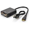 ICT CAVO CONVERTITORE DA MINI HDMI A VGA + AUDIO JACK OUTPUT;HDMI Mini male to VGA Female Video Converter Adapter Cable with Audio interface