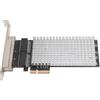 Tonysa Scheda di Rete PCIe a 4 Porte da 2,5 Gb, Scheda Ethernet per Server PCI Express con Trasferimento Dati Veloce 10/100/1000/2500 Mbps, con Chip I226 per Windows
