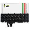 new net - Tastiera Compatibile con Notebook dell Latitude 5550, 5580, 5591, 5590, E5570, E5550 [Senza Frame - Colore Tasti Nero - Trackpoint - Retroilluminata - Italiana]