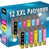 Inkadoo 12 cartucce d'inchiostro compatibili per Epson Stylus Photo 1400 1500 W T0791 - T0796 Set