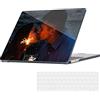 Loyobo Personalizzato per MacBook Air Custodia da 13 pollici 2022 Custodia personalizzata A2681, accessori MacBook Custodia rigida personalizzata per custodia per foto MacBook Air M2 (layout nero cristallo