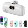 Bpoeee Mini Portable Charger Power Bank for Phone, Small Portable Charger for iPhone, Upgraded 3000/5000/10000 Mah Fast Charging, Compatible with All Types Phone (white,10000mA,for Lightning interface)