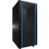 EXTRALINK Armadio di rete da 19 pullici 27 U 600x800 pannelli laterali rimovibili autoassemblati Armadio rack 19 pollici per UPS Switch vetro temperato nero Armadio rack per server