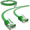 hb-digital 0,5m cavo di rete LAN Flat Patch Cable con spina RJ45 in rame professionale sottile e flessibile per Gigabit Ethernet compatibile con PC Router Switch Modem TV Console di gioco,verde